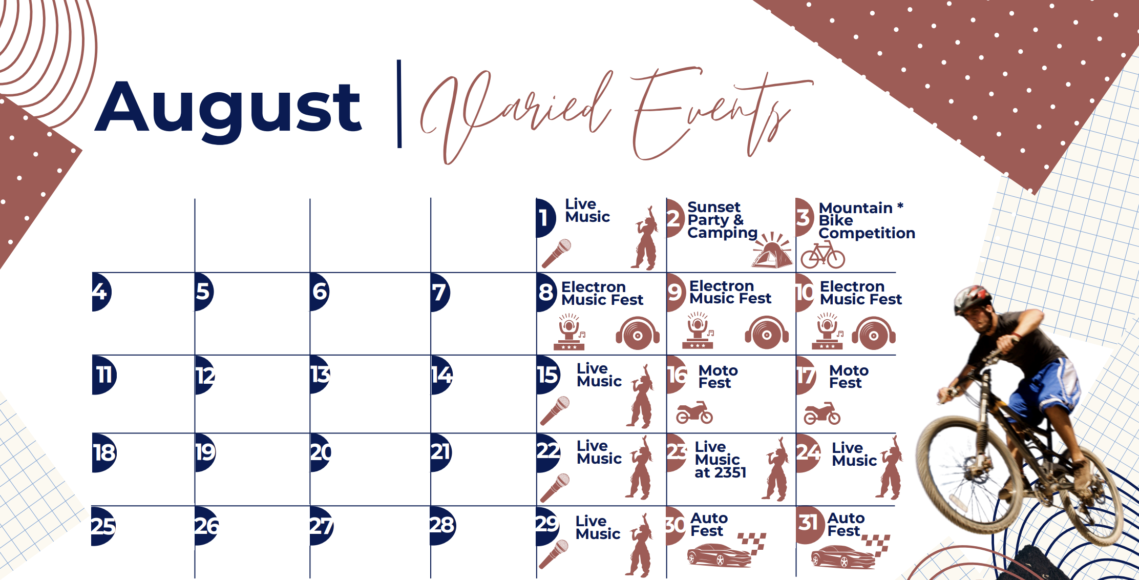 Upcoming events in August
